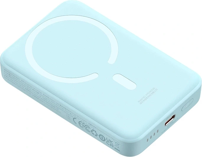 Powerbank Baseus PPCX110203, 10000mAh, 30W, USB-C, wireless, kaltër