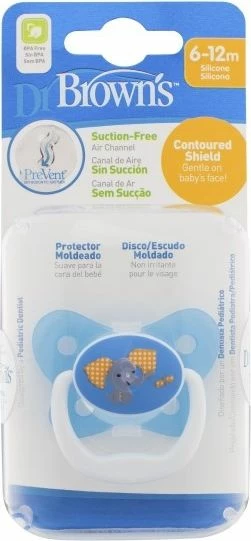 Biberon Dr. Brown's Prevent Butterfly Level 2 6-12 muaj, 000783, blu