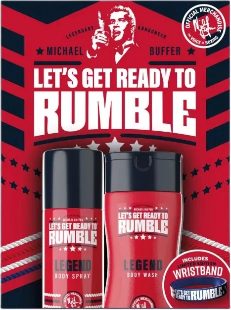 Set deodorant spray dhe xhel dushi Rumble Men Legend për meshkuj, 150ml + 250ml