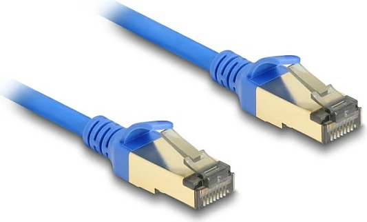 Kabllo rrjeti DeLOCK RJ45 Cat8.1 Slim 5m, 40Gbps, F/FTP, LSZH, e kaltër
