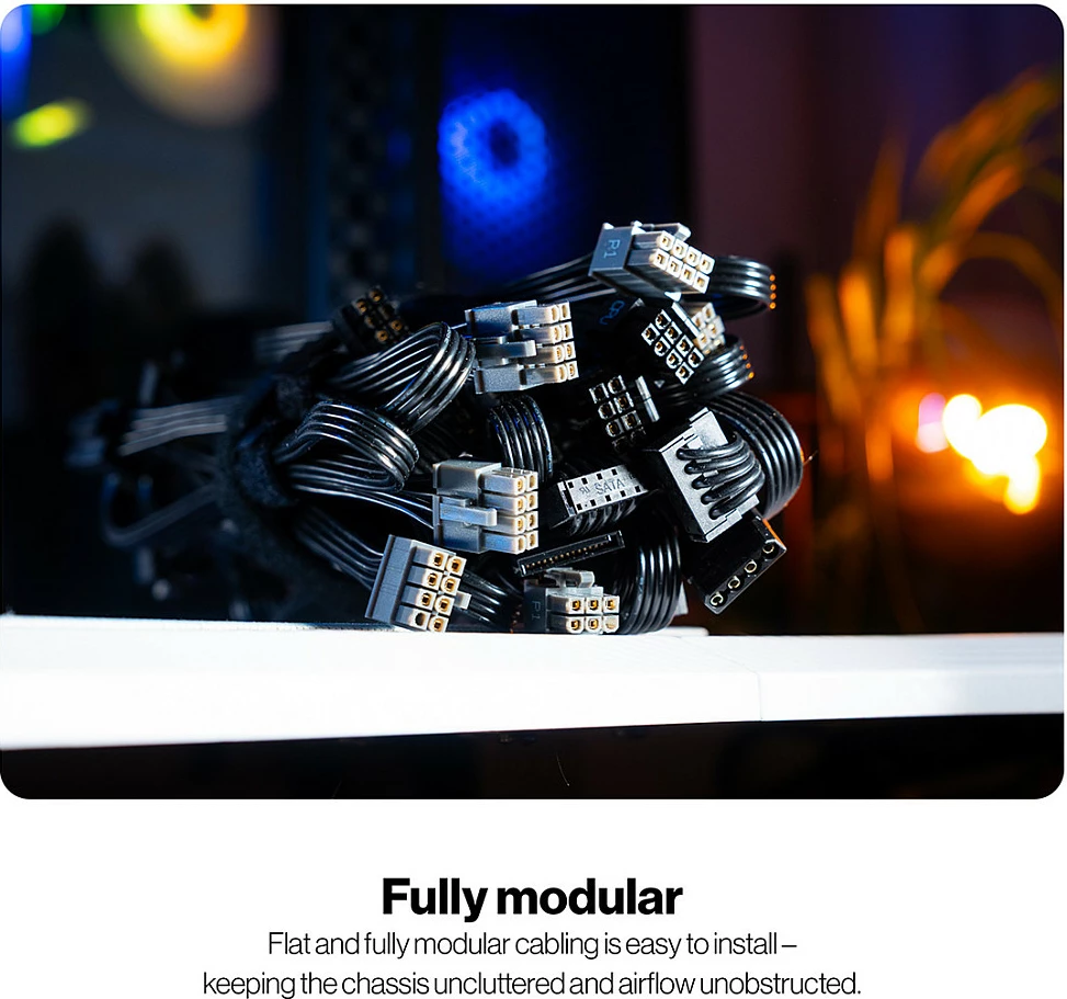 Furnizues rryme Endorfy Supremo FM6 1000W, 80 PLUS Gold, fully-modular, ATX 3.1, i zi