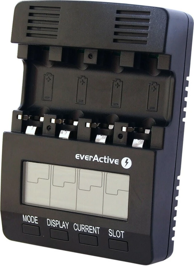 Karikues baterish everActive NC-3000, për AA/AAA/C/D, i zi