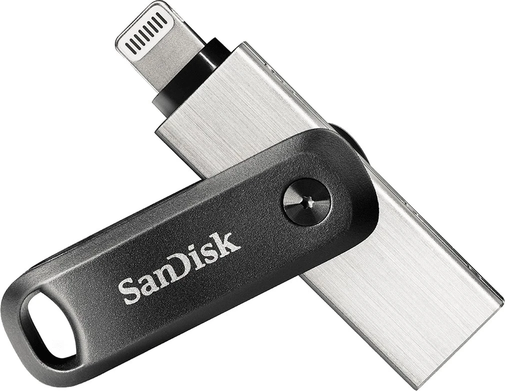 USB Flash SanDisk iXpand, 64 GB, USB Type-A / Lightning, Zi, Argjend