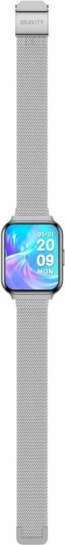 Smartwatch për femra Gravity GT44-4, rrip i bardhë + byzylyk argjendi