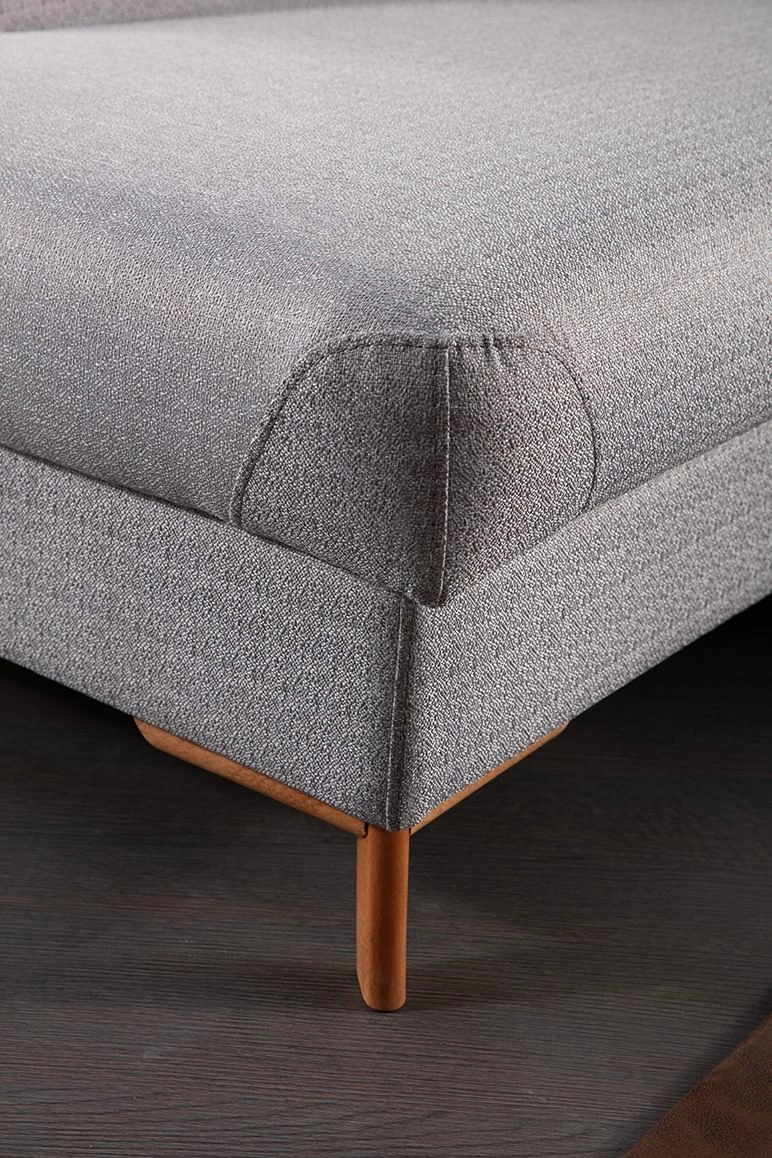Kënd-sofë krevate Atelier del Sofa, ngjyrë gri, Aqua (Chl majtas + 2R)