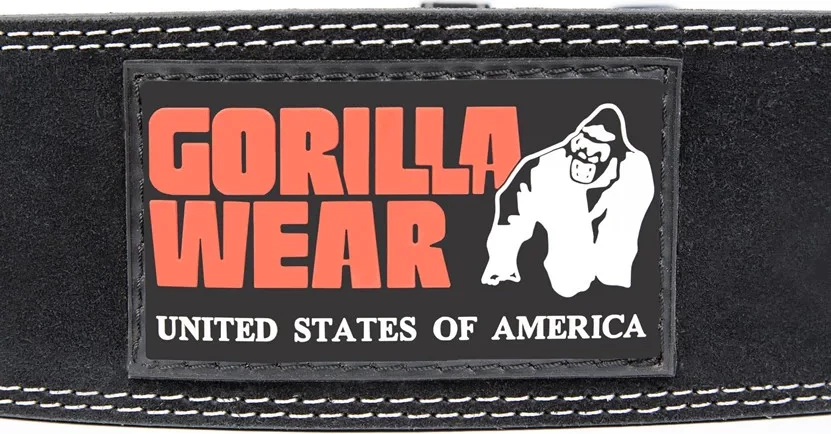 Gorilla Wear 4 Inch Leather Lifting Belt - Black [Madhësia: S/M] [Ngjyra: E zezë]