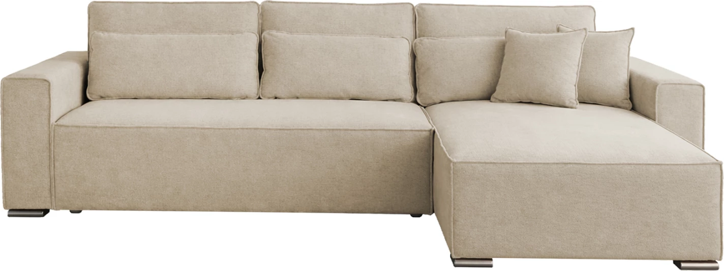 Kënd divan i kthyeshëm, shtrat, material bezhë, CORNERA FH3335.03, 269x155x89cm