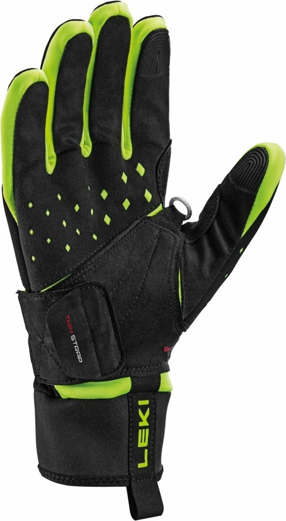 Doreza për ski Leki HRC Race Shark 8.5 verdhë-jeshile