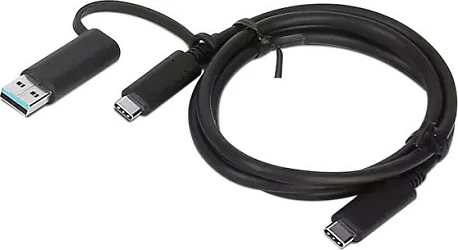 Kabllo Lenovo 4X90U90618 USB-C me adaptor USB-A, 1m, USB 3.2 Gen 1, e zezë