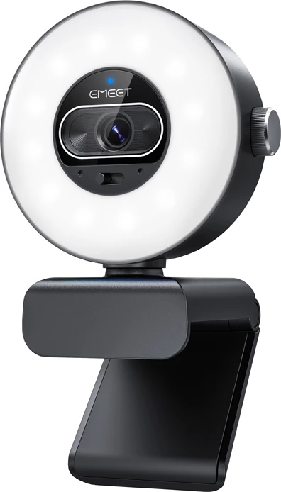 Webcam Emeet SmartCam S600L 4K UHD, ring light, 1080p/60fps, e zezë
