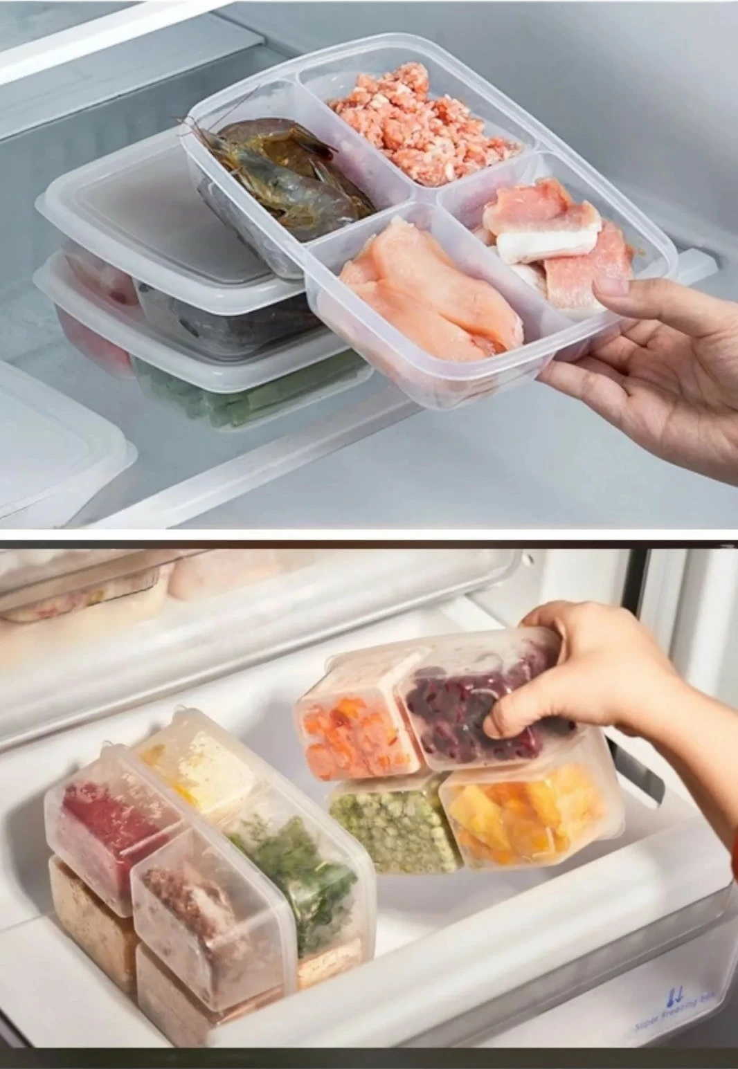 Set kuti plastike për organizim (6 copë), Hermia Concept, transparent, 400 ml