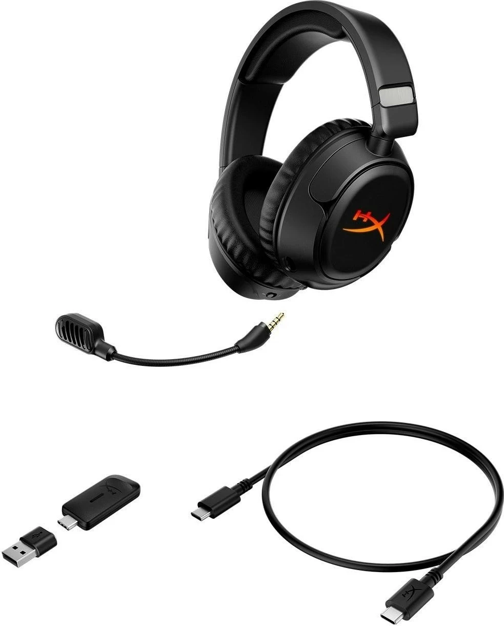 Kufje wireless HyperX Cloud Flight 2, me mikrofon të ndashëm, për PC/PS4/PS5/Switch, e zezë
