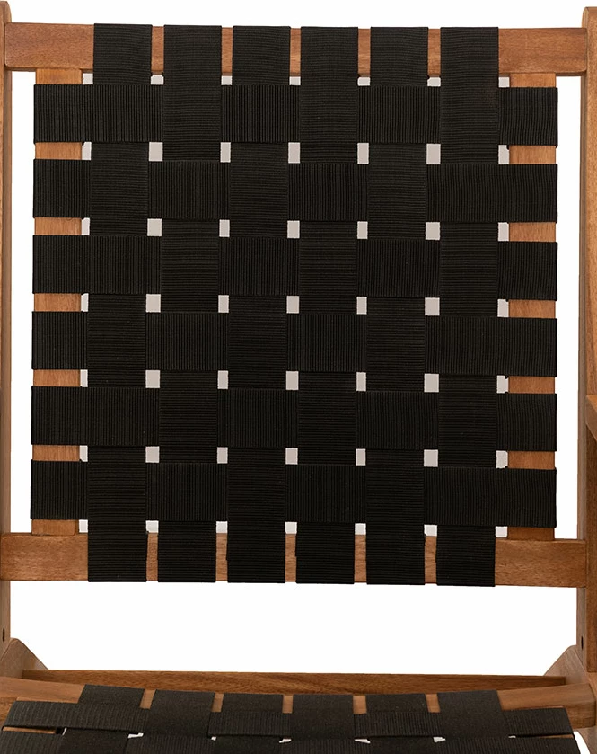 Karrige e ulët Hastag, ngjyrë e zezë-natyrale, 60x76x73