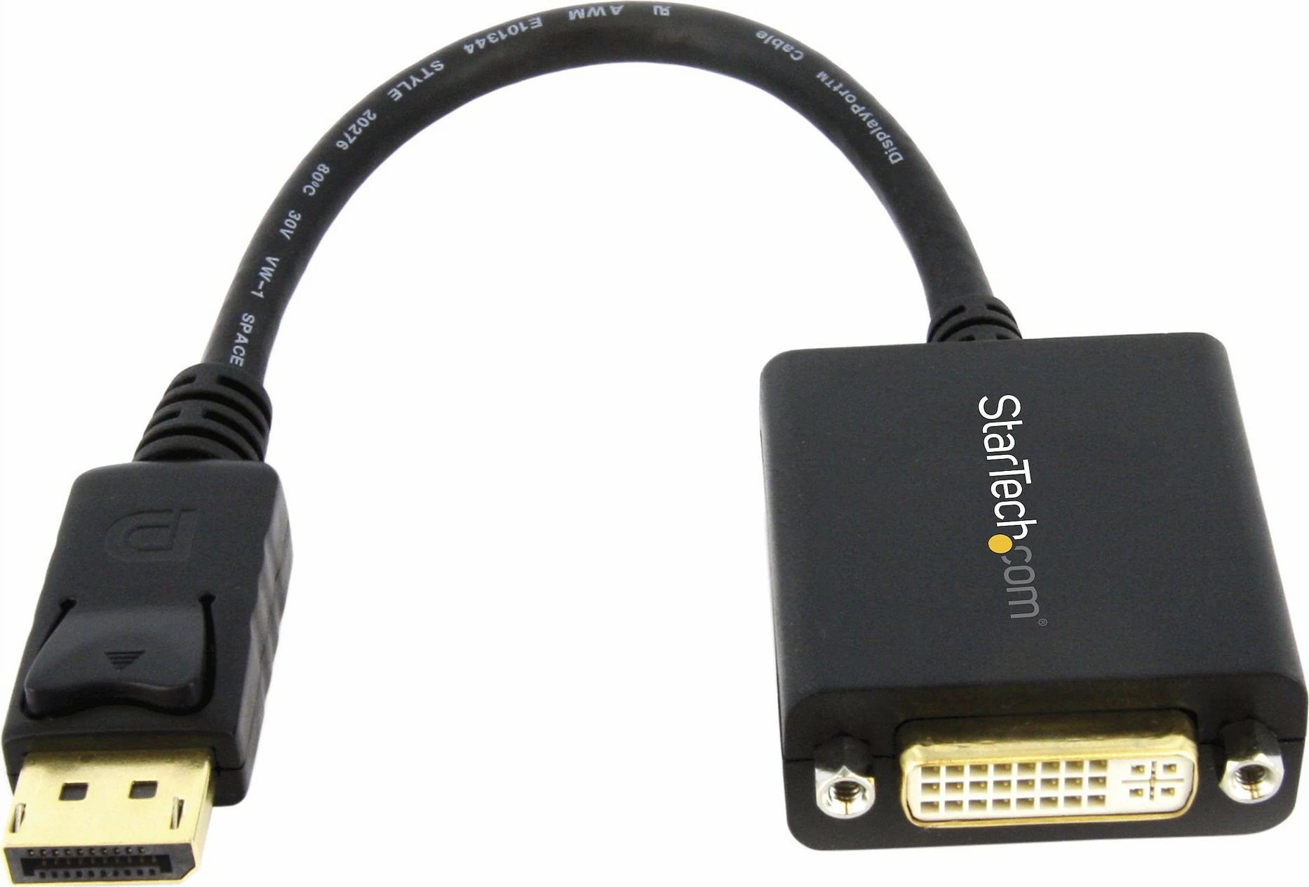 Adapter DisplayPort në DVI StarTech DP2DVI2, 0.152 m, 1920x1200, i zi
