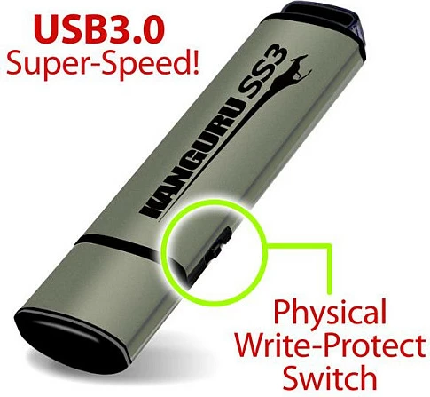 USB stick iStorage Kanguru SS3 32GB, gri