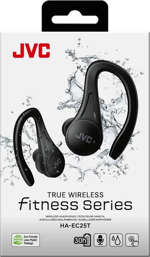 Kufje JVC HA-EC25T, True Wireless, Bluetooth 5.1, Ear-hook, të zeza
