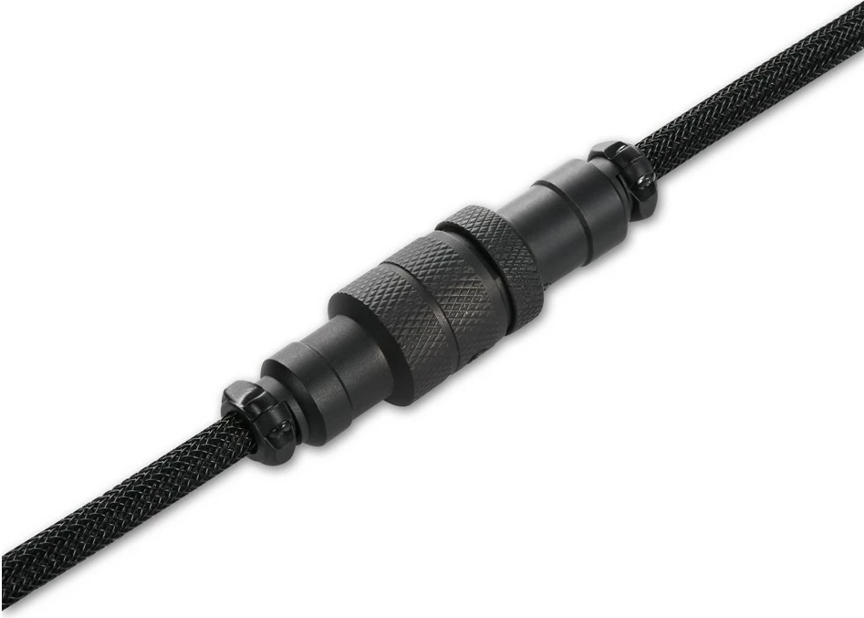 Kabllo spirale Sharkoon SGK50 Aviator, 1.85m, USB Type-A/Type-C, e zezë