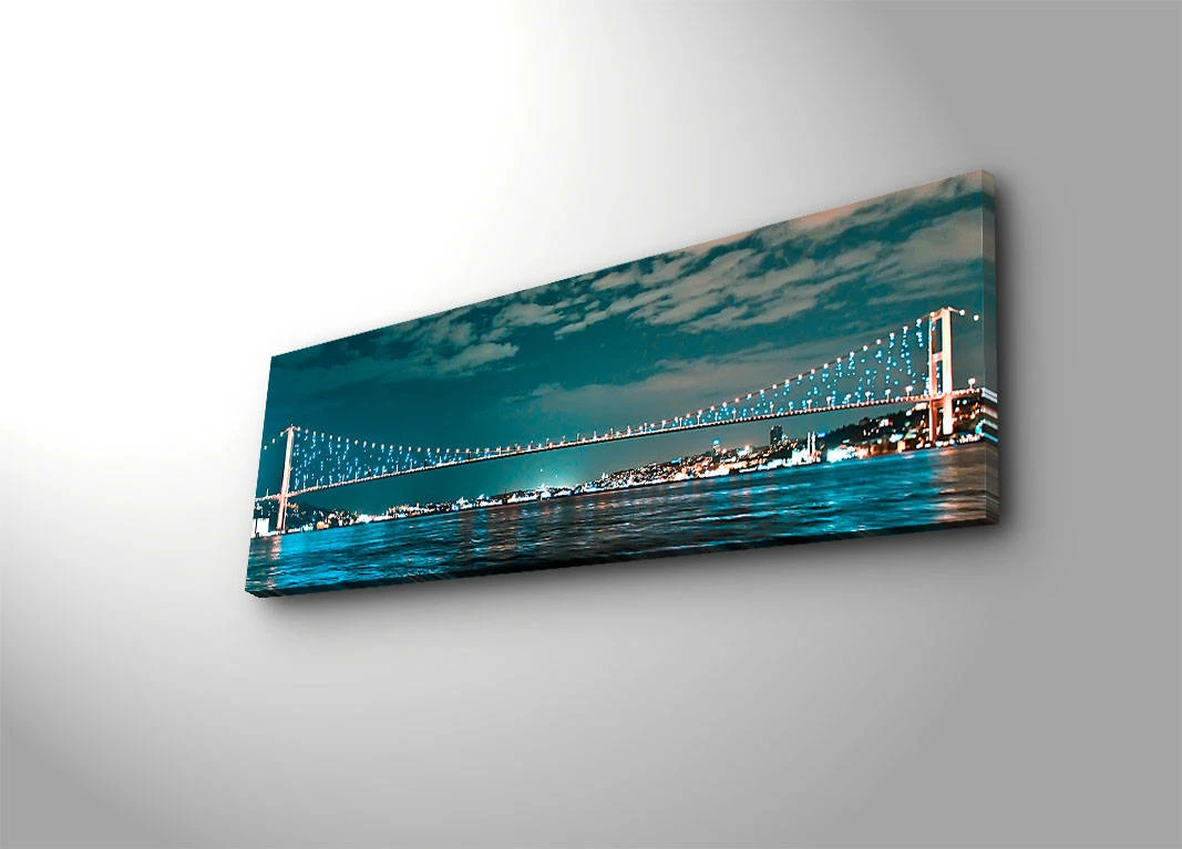 Pikturë dekorative në kanavacë me drita LED, shumëngjyrëshe, 30x90cm, 3090DACT-16