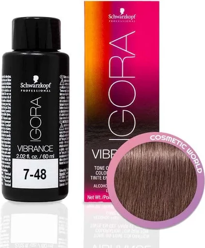 Ngjyrë për flokë Semi Permanente IG Vibrance 7-48 Medium Blonde Beige Red, 60 ml