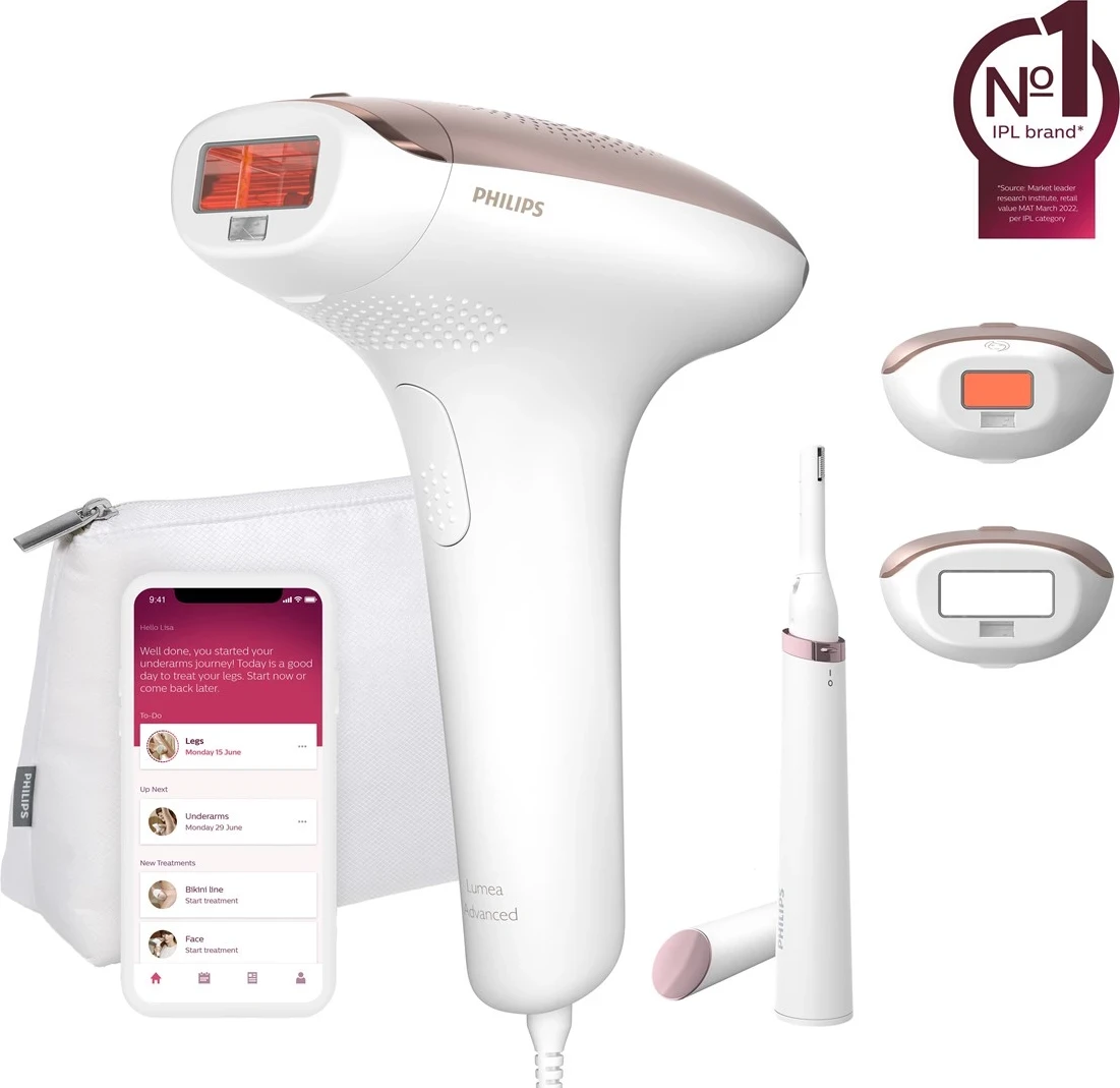 Aparat për heqje qimesh IPL Philips Lumea Advanced BRI921/00, rozë