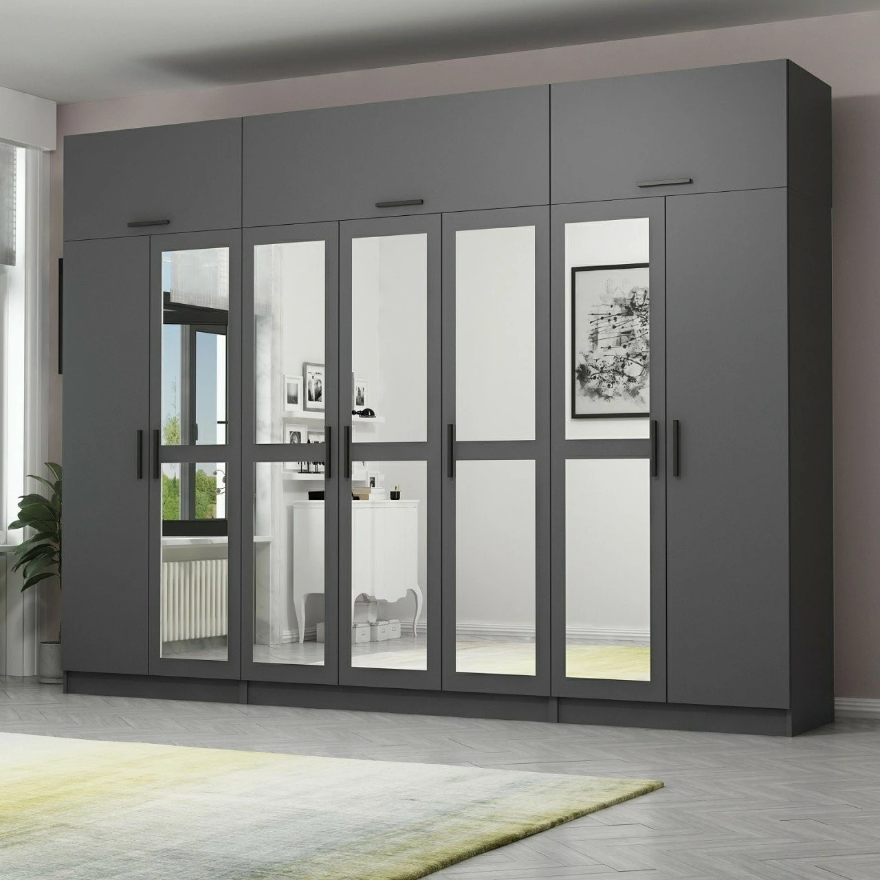 Dollap Skye Decor, ngjyrë antracit, Kale - 5191