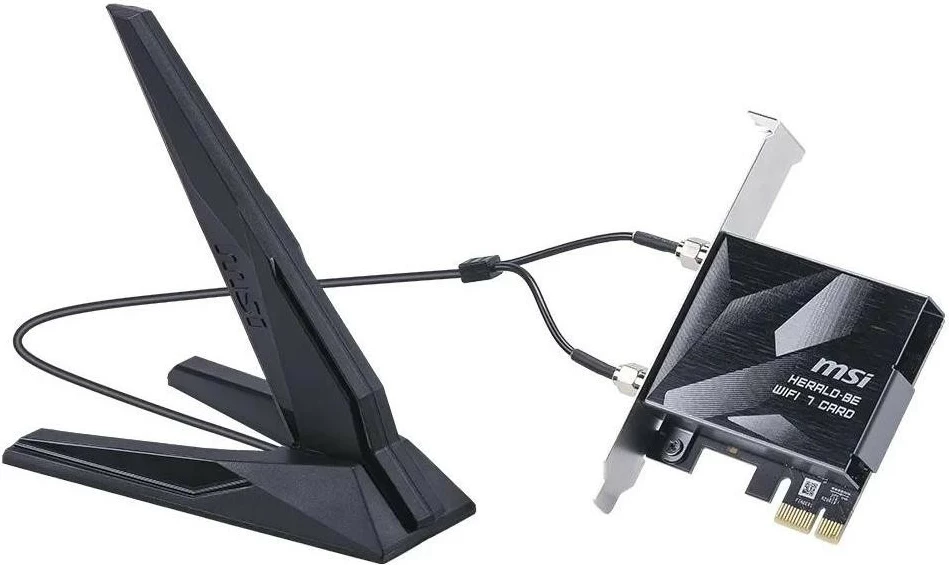 Kartelë rrjeti wireless MSI HERALD BE9400 WiFi 7 PCIe, Bluetooth 5.4