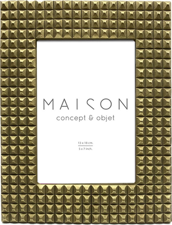 Kornizë foto Cubique, ngjyrë ari antik, 21x2x25cm, polirezine, xham