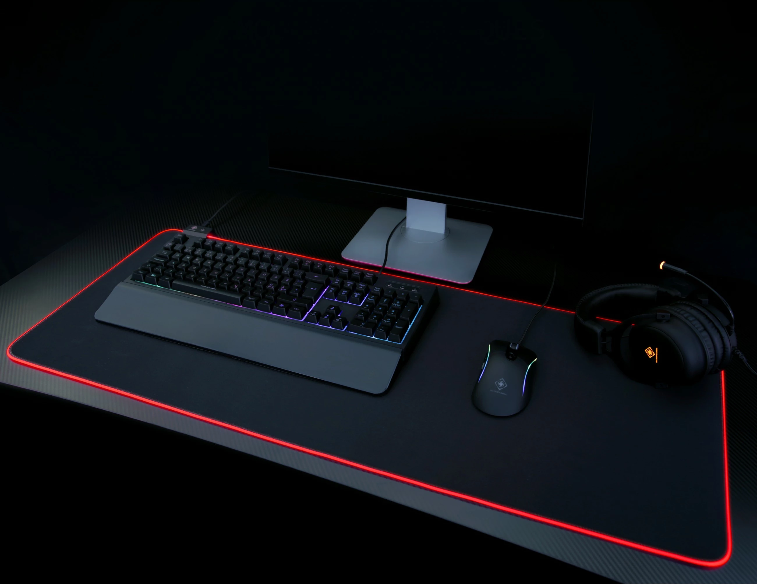Mauspad Deltaco Gaming DMP310 RGB 900x360 zi