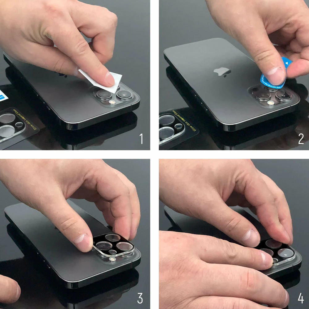 Xham i temperuar për kamerë Wozinsky për iPhone 15 Pro, 9H, i zi