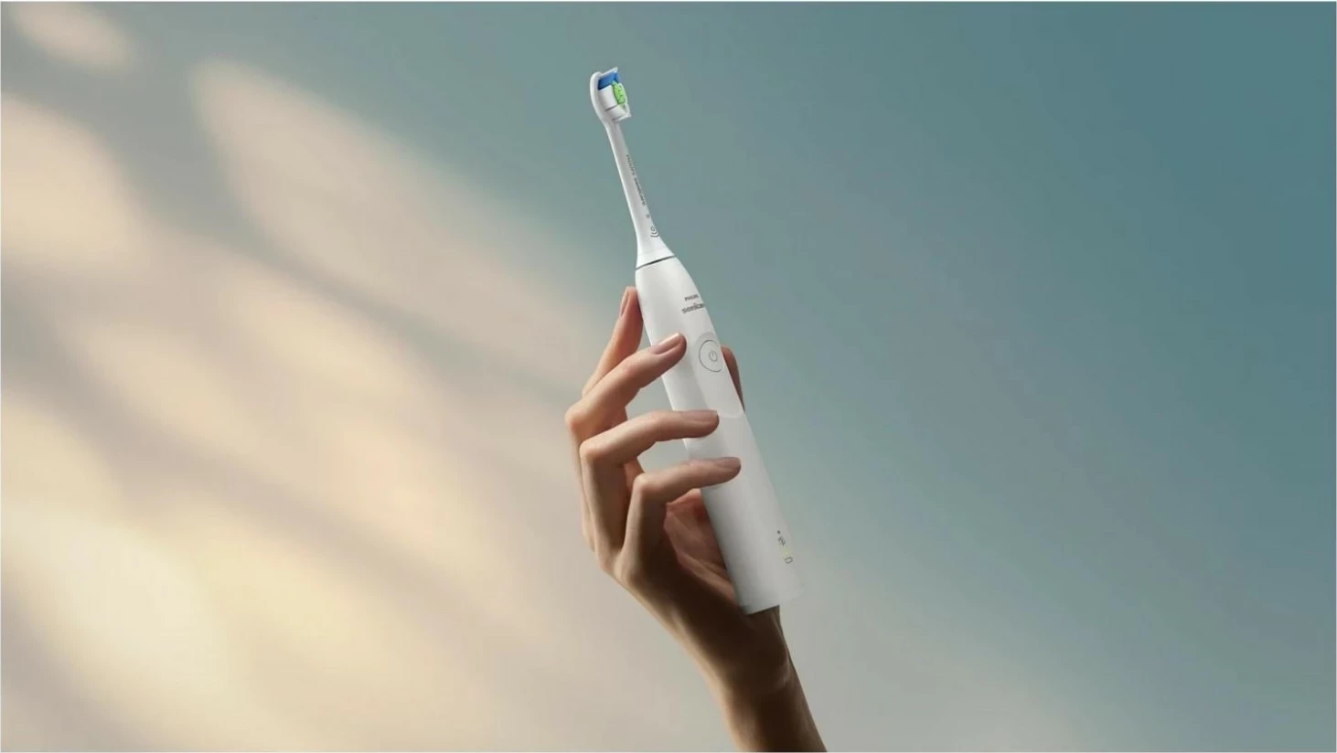 Furçë dhëmbësh elektrike sonike Philips Sonicare 5300 HX7109/01, 62.000 lëvizje/min, 21 ditë bateri, 2 koka, set 2 copë, bardhë/zezë