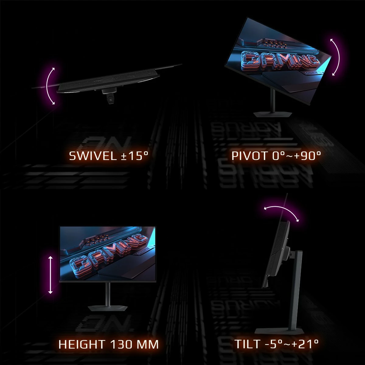 Monitor gaming Gigabyte MO32U 31.5" 4K UHD QD-OLED 165Hz FreeSync Premium Pro, i zi