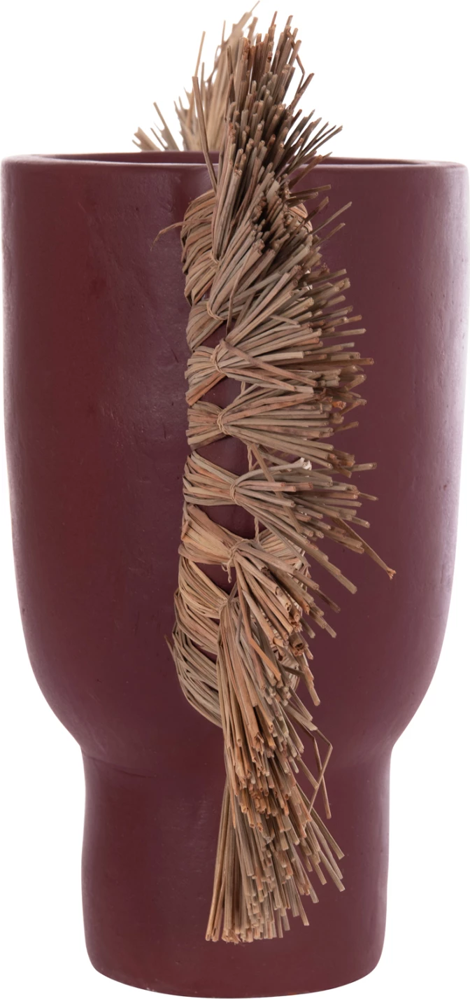 Vazo dekorative tavoline ALICA, terrakotë, ngjyrë kafe e errët, 64x22x38cm