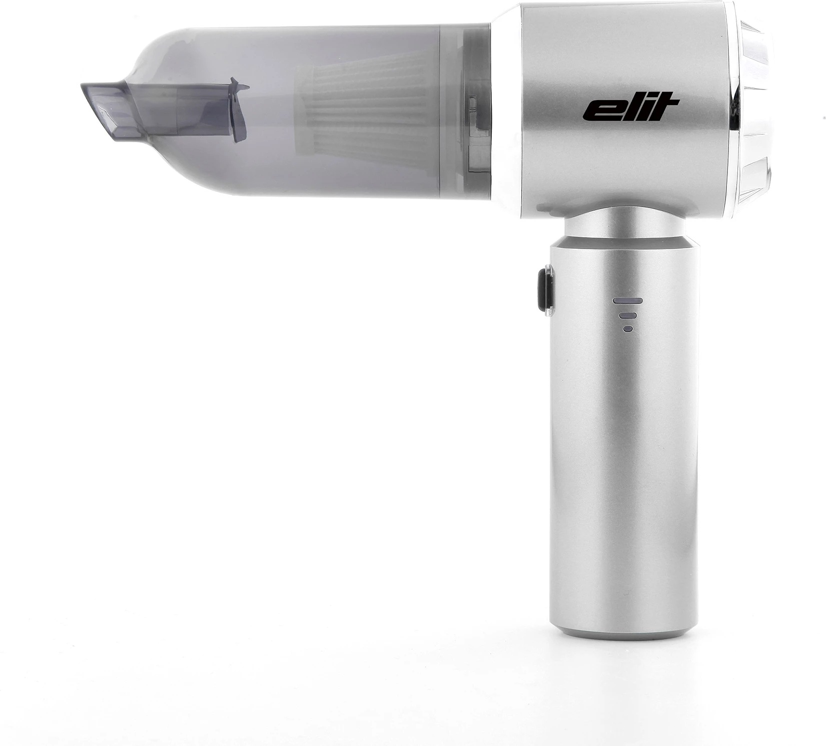 Fshesë me korrent dore Elit zoomGO 4-në-1, 100W, HEPA, bateri 2000mAh, set me 8 aksesorë + kabllo USB + çantë, bardhë/gri