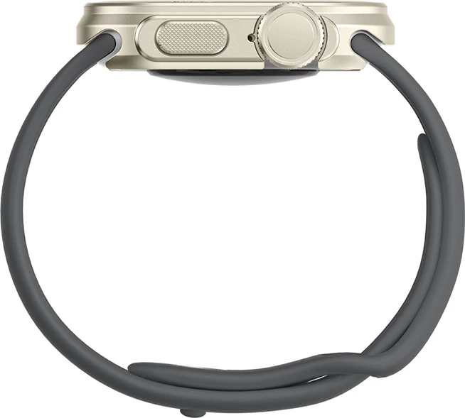 Mbështjellës metalik smartwatch AmazingThing Titan Pro për Apple Watch 11 46mm, aliazh alumini, montim snap-on, titanium