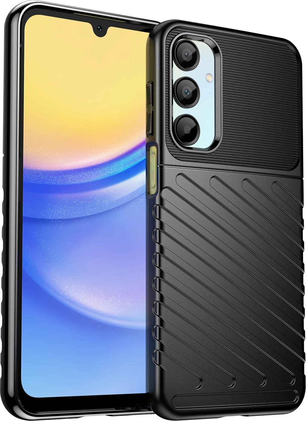Mbështjellës Hurtel Thunder Case për Samsung Galaxy A26, silikon i blinduar, i zi