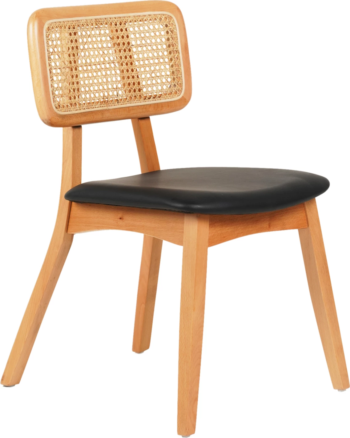 Karrige për ngrënie LUFFY FH9953.01 dru ahu ngjyrë lisi-zi PU 47x60x80Hcm