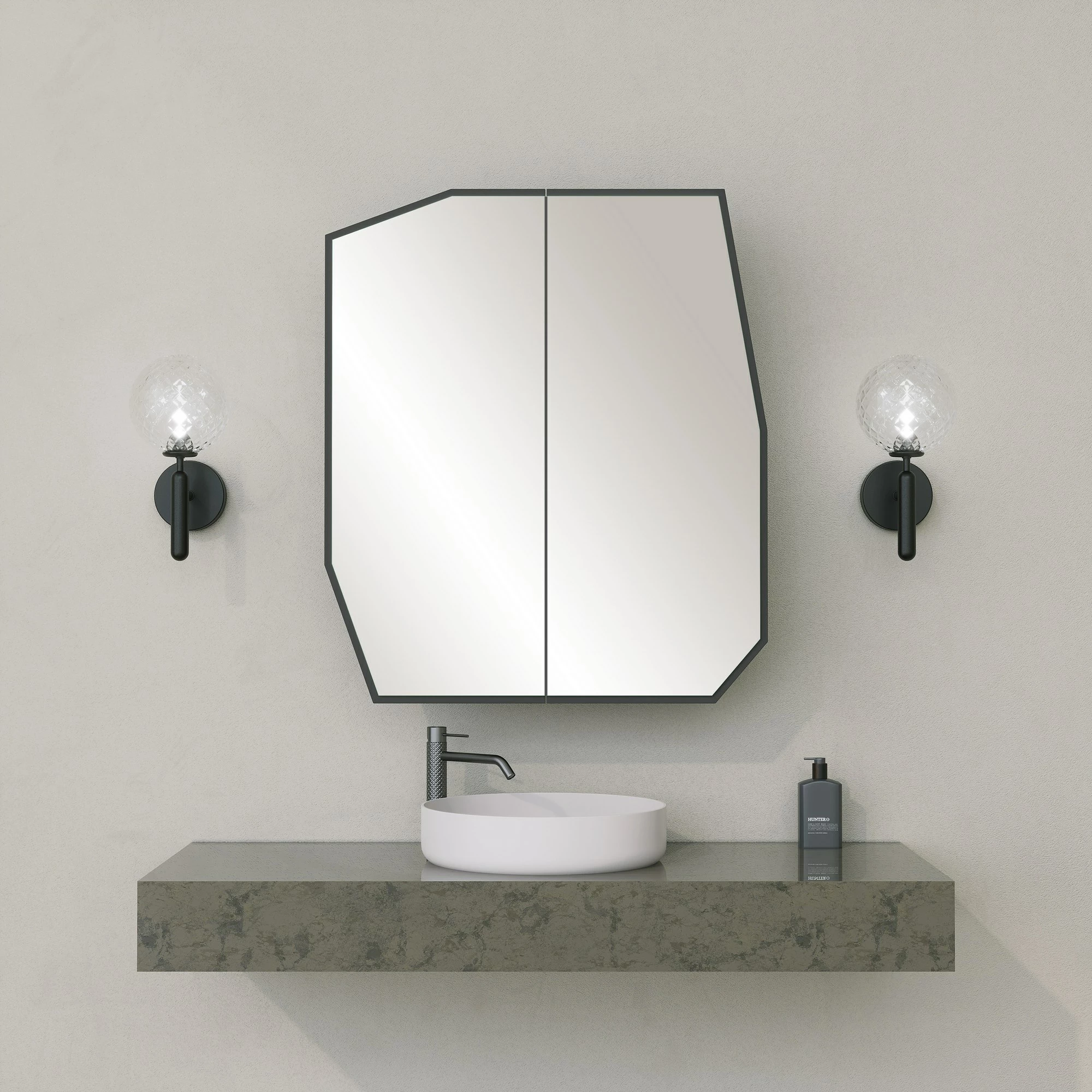 Dollap banjoje Hanah Home, Quartz, ngjyrë e zezë