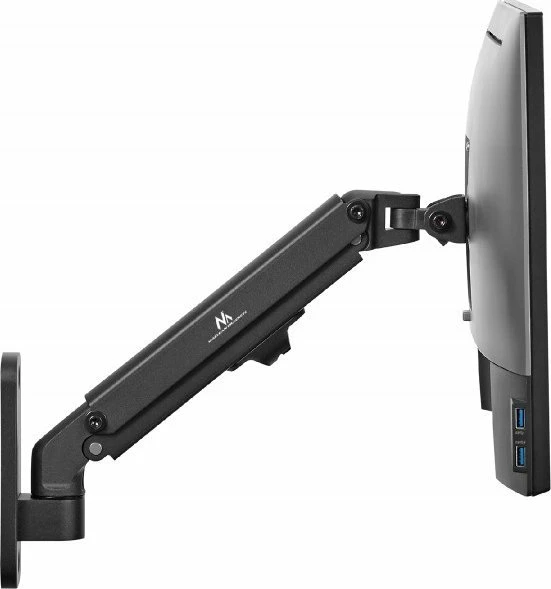 Mbajtëse muri për monitor Maclean MC-458 17-27\" VESA 75x75/100x100, gas spring, max 7 kg, e zezë