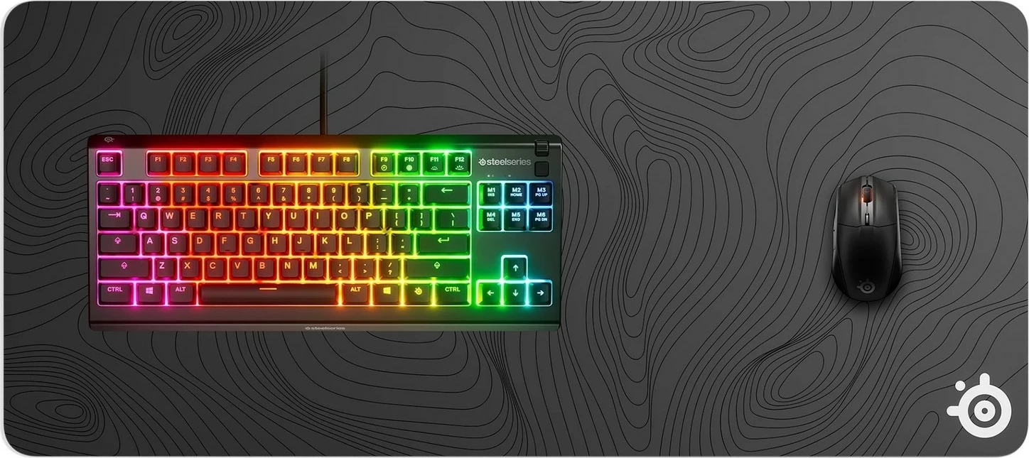 Mauspad SteelSeries QcK XXL Topographic, 90x40cm, 2mm, gri