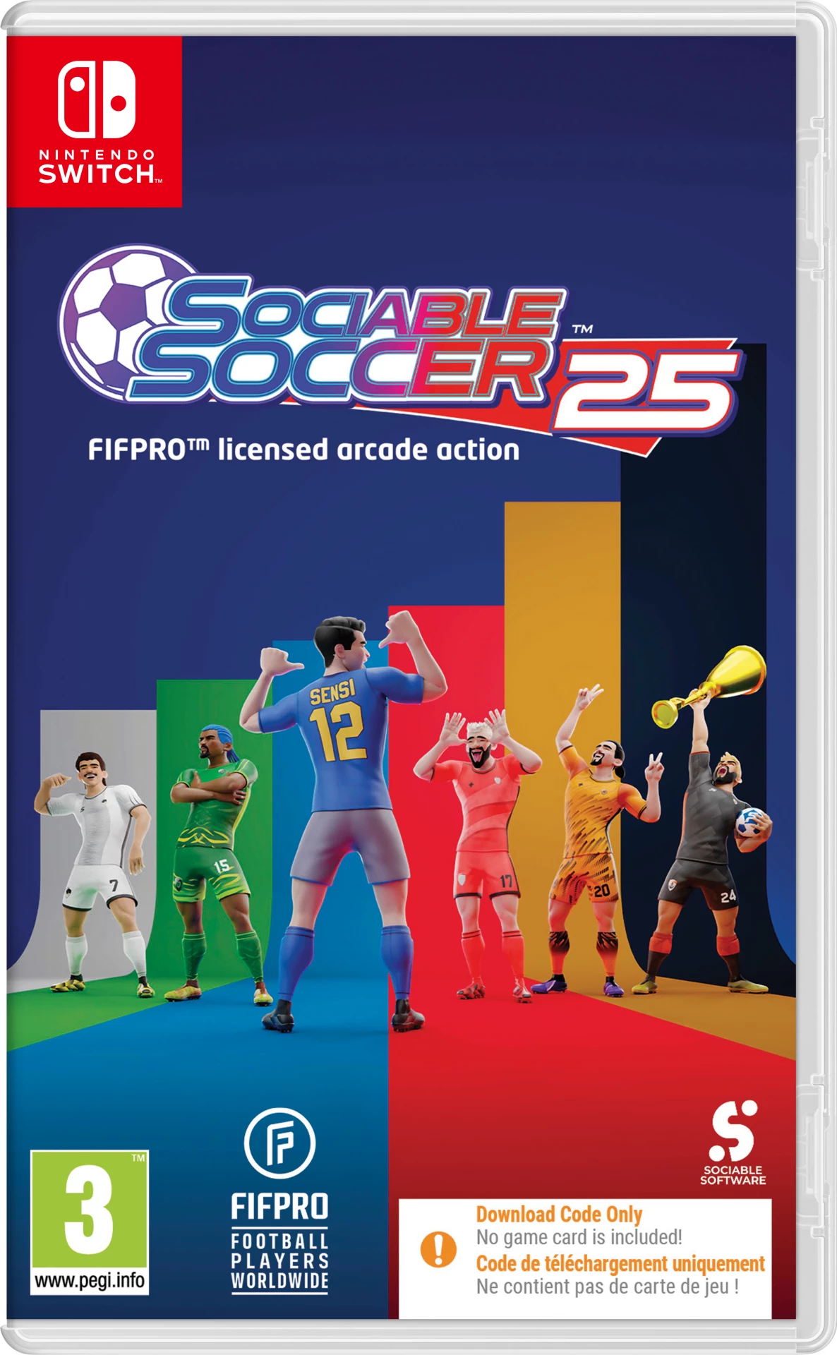 Lojë për Nintendo Switch Tower Studios Sociable Soccer 2025, kod digjital në kuti (CIAB)