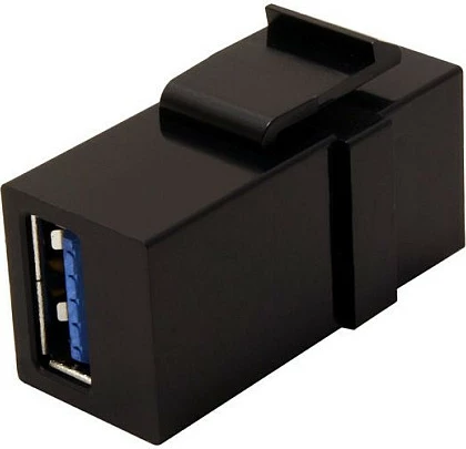 Adapter USB-A femër në USB-A femër VALUE 25.99.8207, flat, i zi