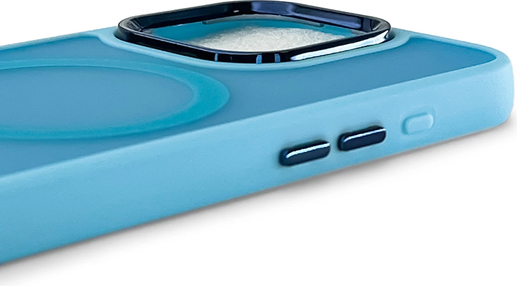 Mbështjellës Hurtel Magnetic Collection MagSafe për iPhone 16 Pro, TPU, kaltër e çelët