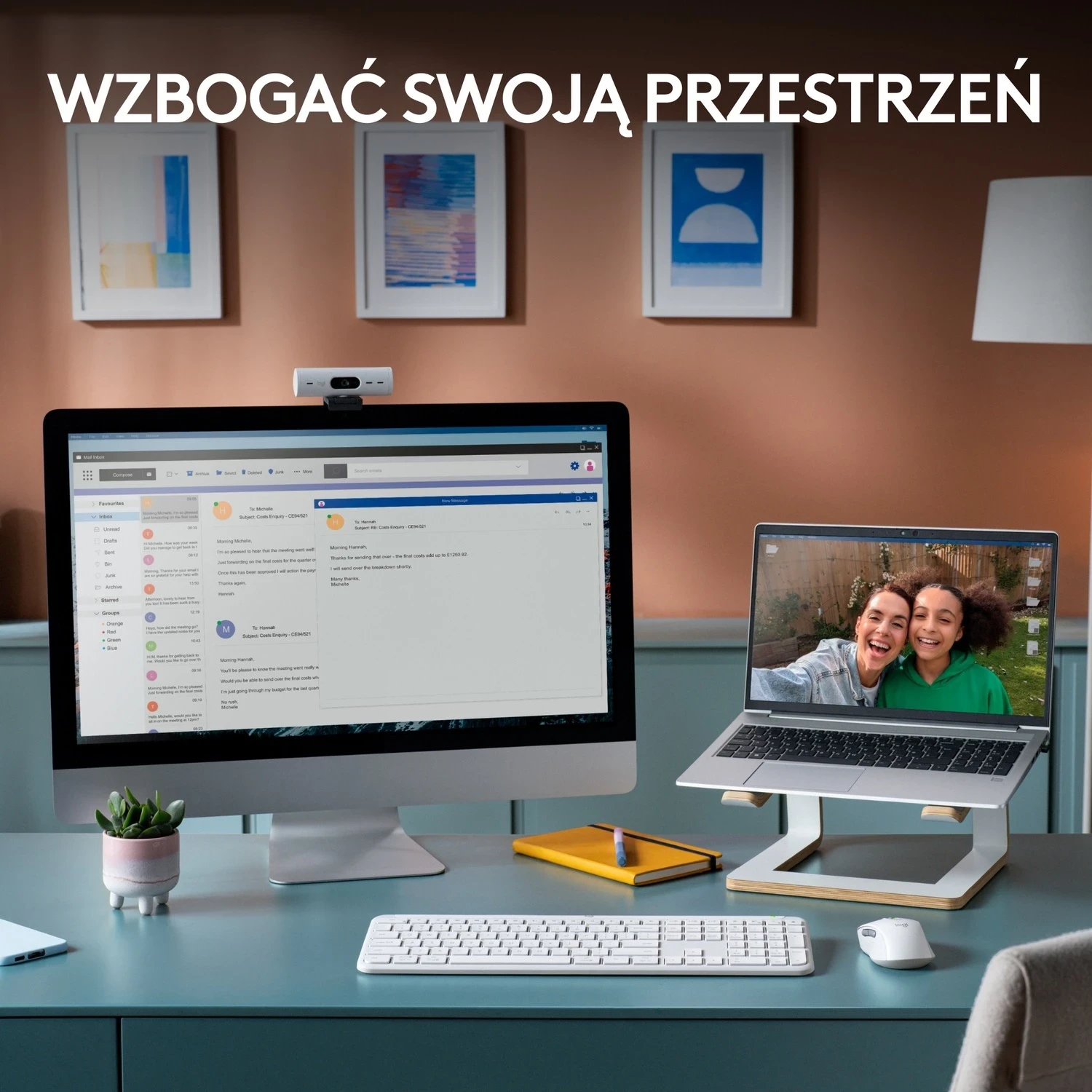 Tastierë pa tel Logitech K950, e bardhë
