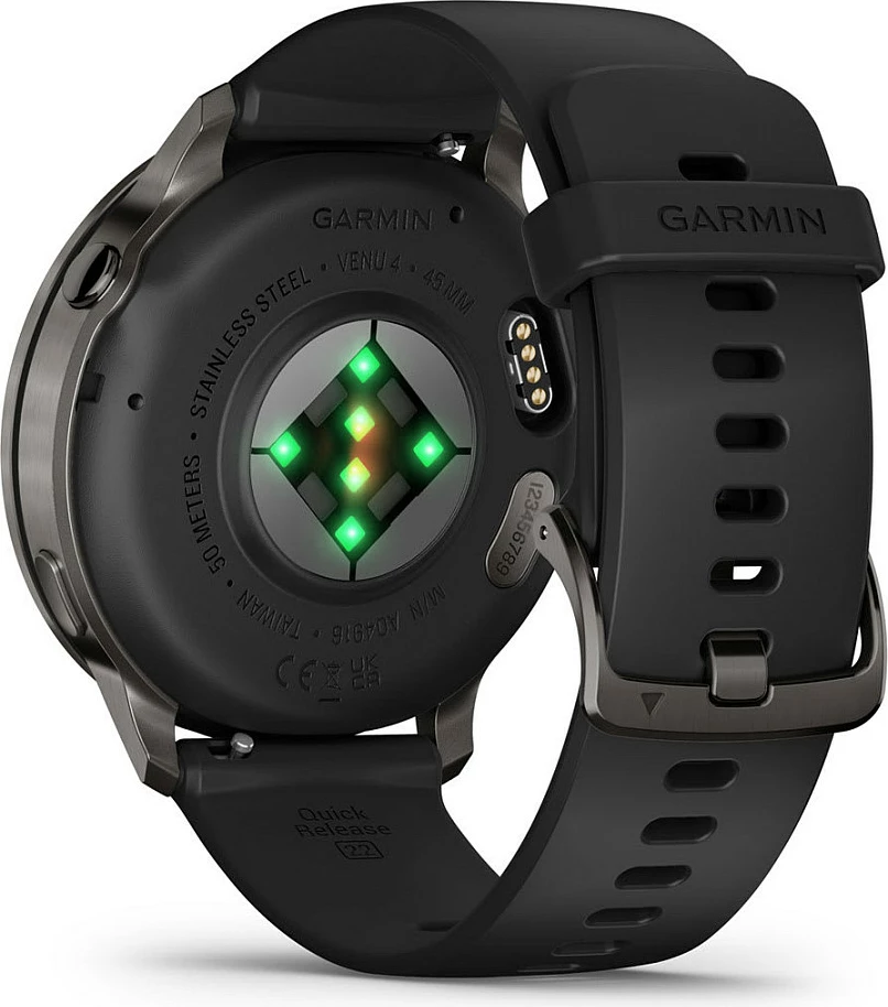 Smartwatch Garmin Venu 4 45mm, silikon, zi/shifer