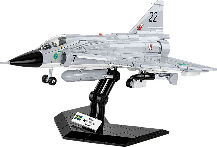 Set blloqe ndërtimi, Cobi, Saab AJ 37 Viggen (COBI-5915), 881 copa, shkallë 1:48, seri Armed Forces