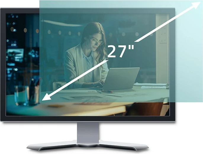 Filtër mbrojtës për ekran Qoltec 51049, 27 inç, 16:9, transparent, mat