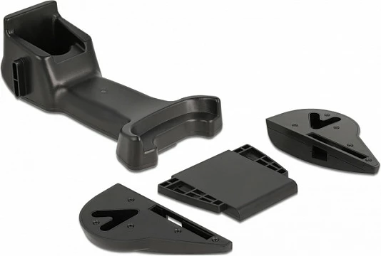 Skaner barkodi DeLOCK 1D/2D, Bluetooth 4.1 / RF 2.4 GHz, bazë karikimi induktive, 1800 mAh, zi/portokalli