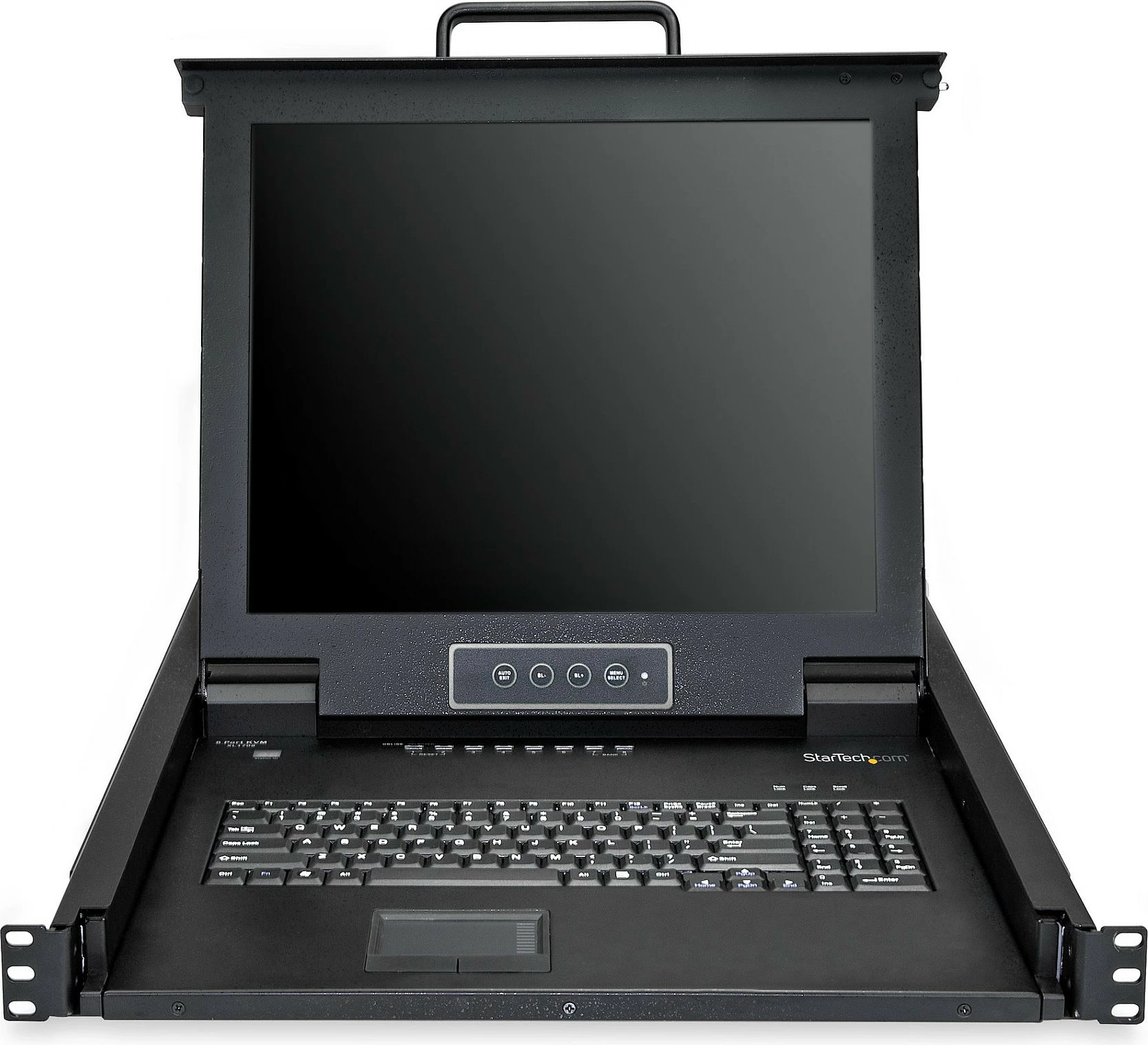 Konsolë KVM rack StarTech RKCONS1708K, 8-port, 1U, LCD 17", VGA/USB, e zezë
