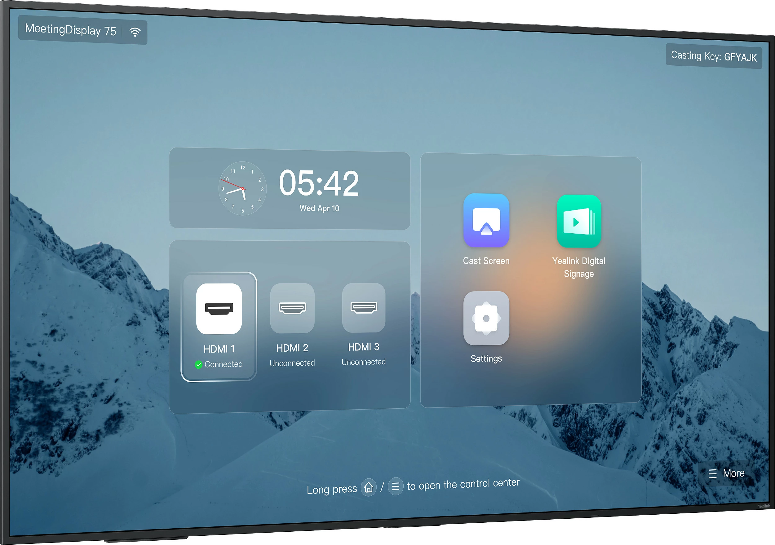 Ekran konferencash Yealink MSFT Meeting Display MD75, 3x HDMI, Cast Screen