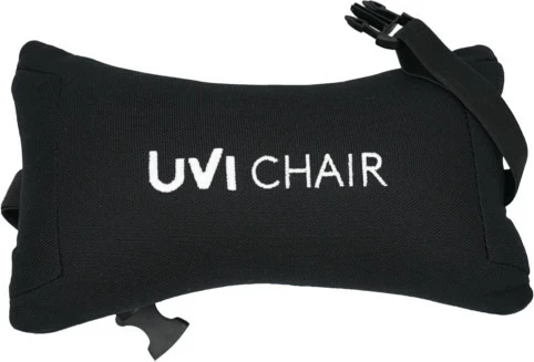 Set jastëkësh për karrige, UVI UVI Chair, jastëk koke 27×12 cm + jastëk mesi 34×20 cm, i zi, 2 copë